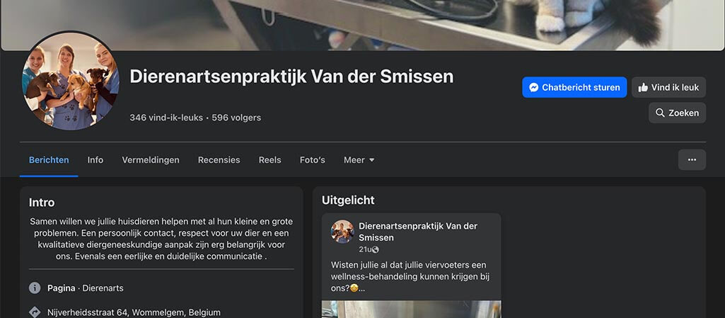 Facebook Dierenartspraktijk Van der SMissen